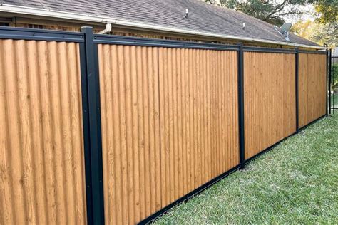 wood and sheet metal fence|ready made metal fence panels.